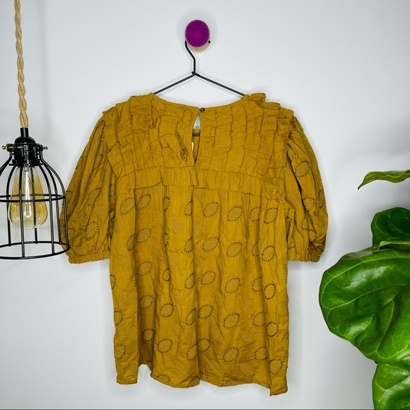 NWT Anthropologie x Let Me Be - Aiko Ruffled Blouse Top 8 - Picture 3 of 12